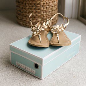Bella Belle Gold Bridal Sandals